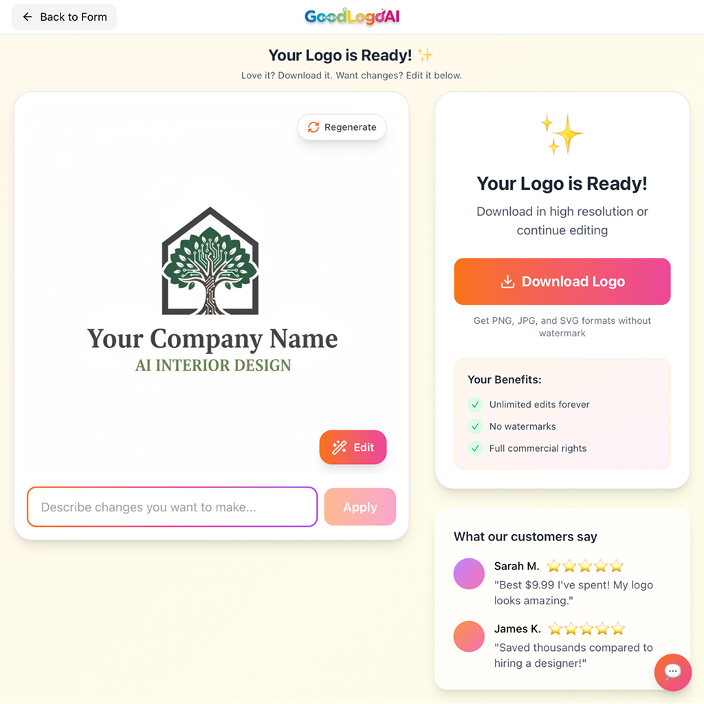GoodLogoAI - Screenshot 3 preview