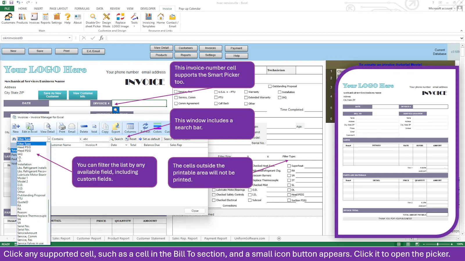 Invoice Manager for Excel screenshot 6