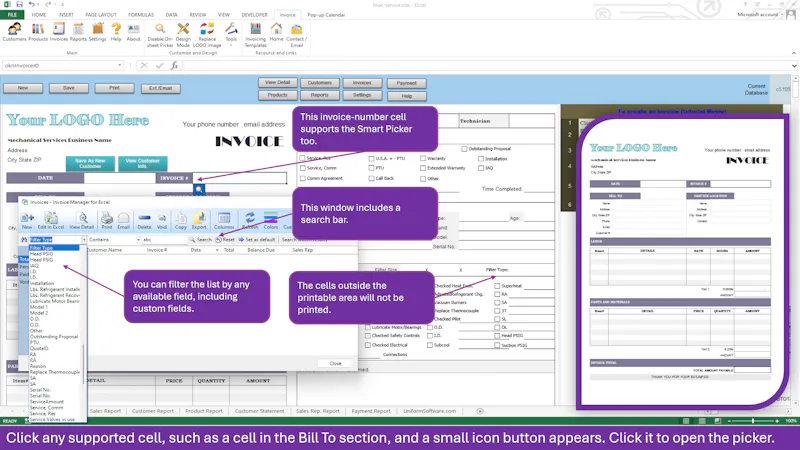 Invoice Manager for Excel screenshot 6