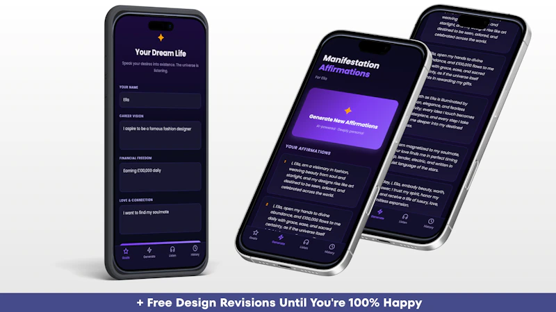 Custom Manifestation AI Mobile App screenshot 2