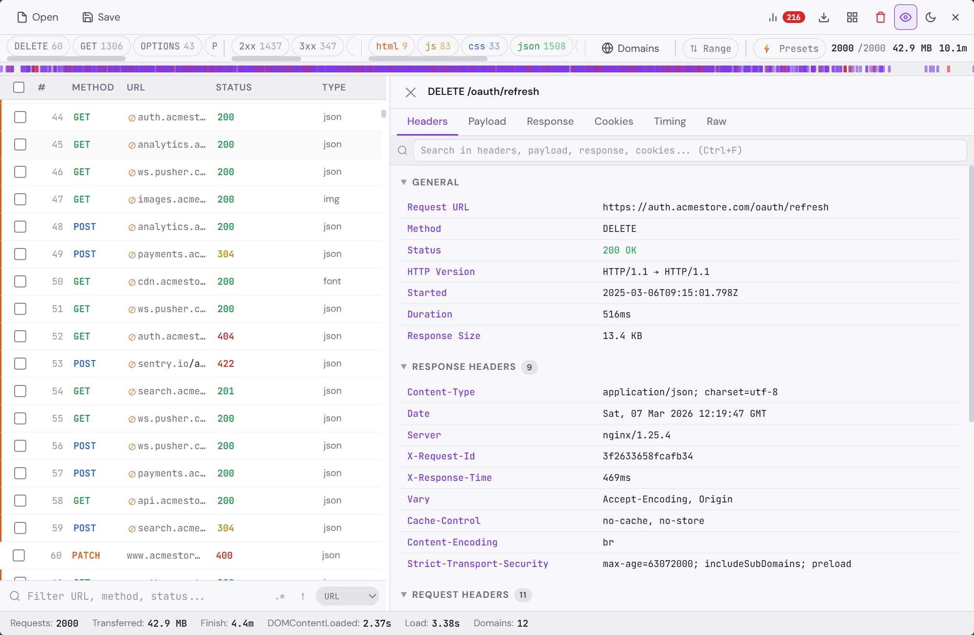HAR Viewer - Screenshot 2 showing product features and functionality