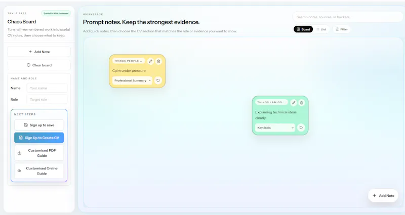 Modern CV screenshot 1