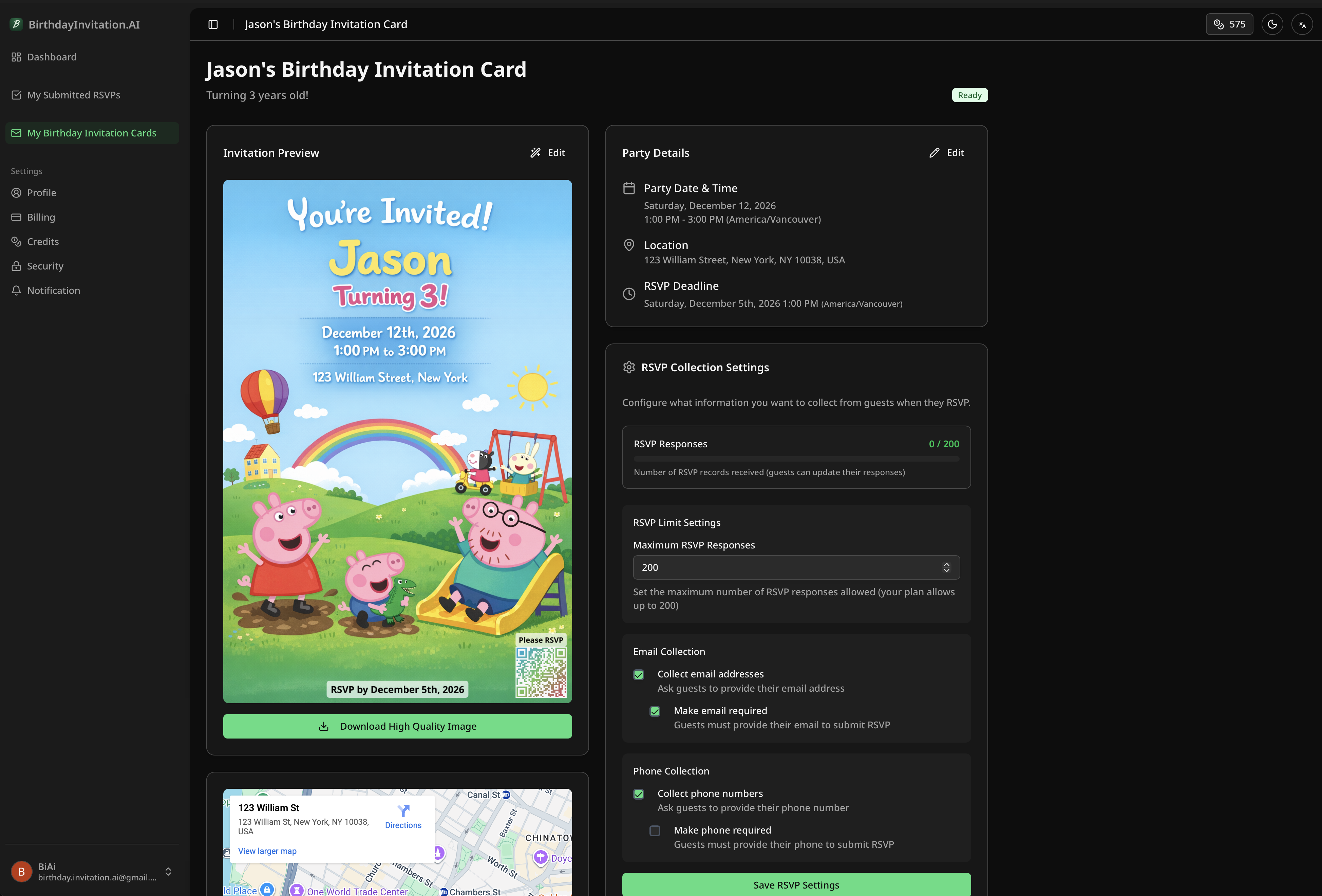 Birthday Invitation AI gallery image