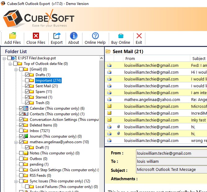 CubexSoft PST Viewer media 2