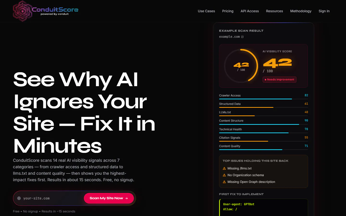 Banner del producto ConduitScore
