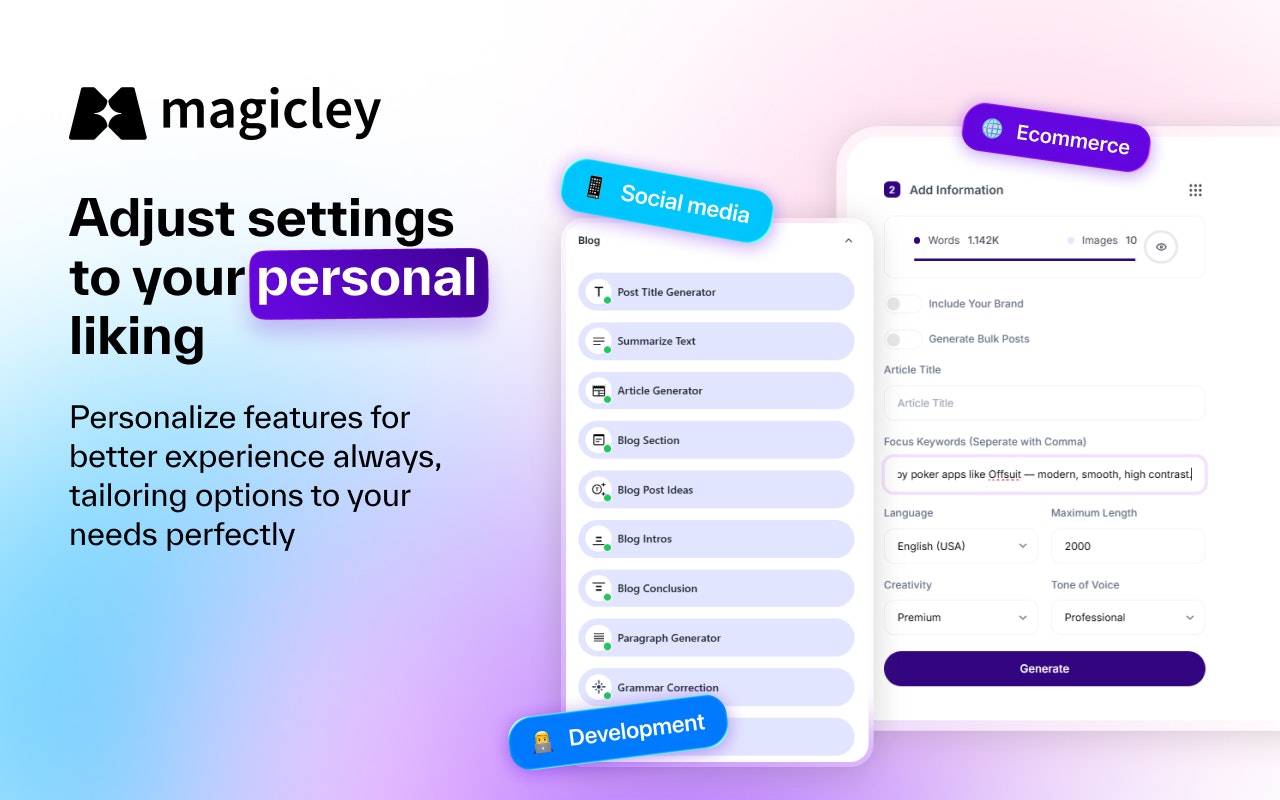 Magicley-Ai Powerhouse Sidebar Extension - Gestisci oltre 200 dipendenti con un solo clic di impulso media 7