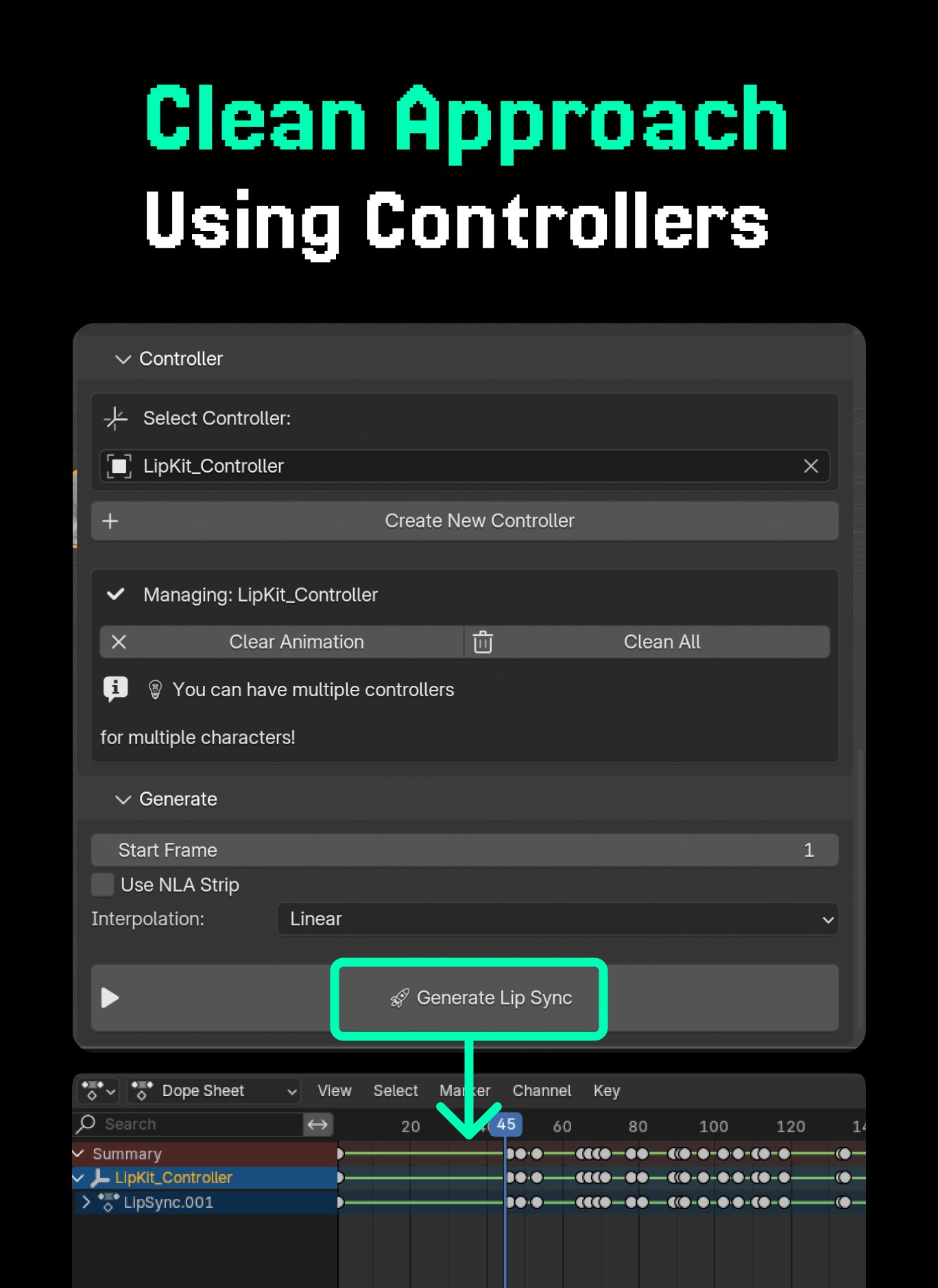 LipKit: Lip-Sync for Blender - Screenshot 2 preview