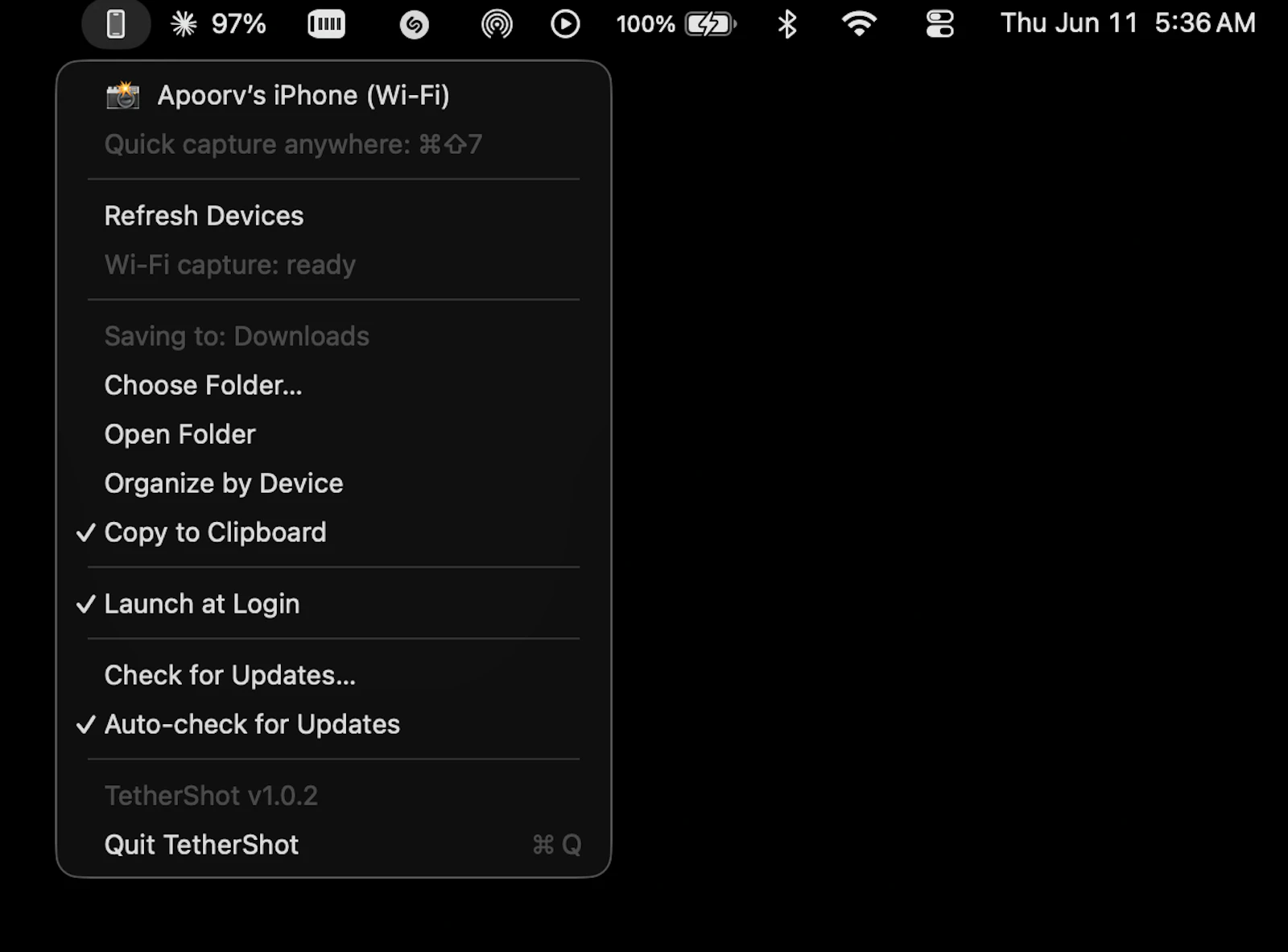 TetherShot screenshot 2