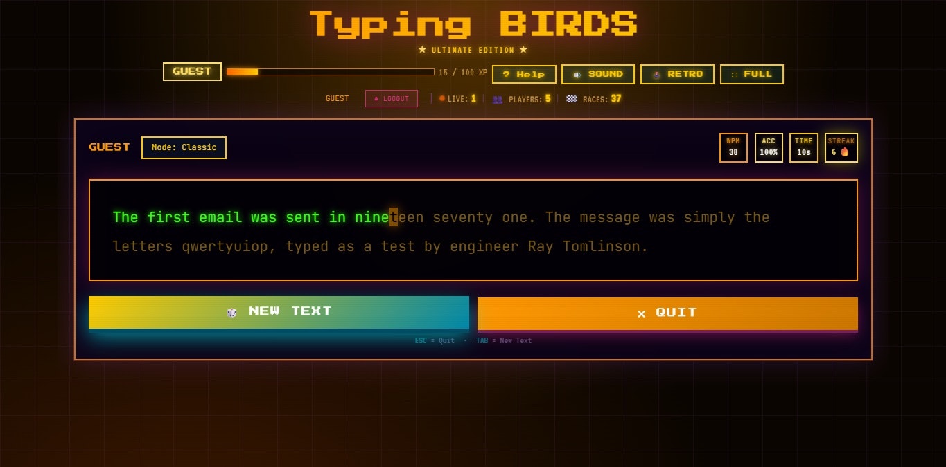 TypingBIRDS gallery image
