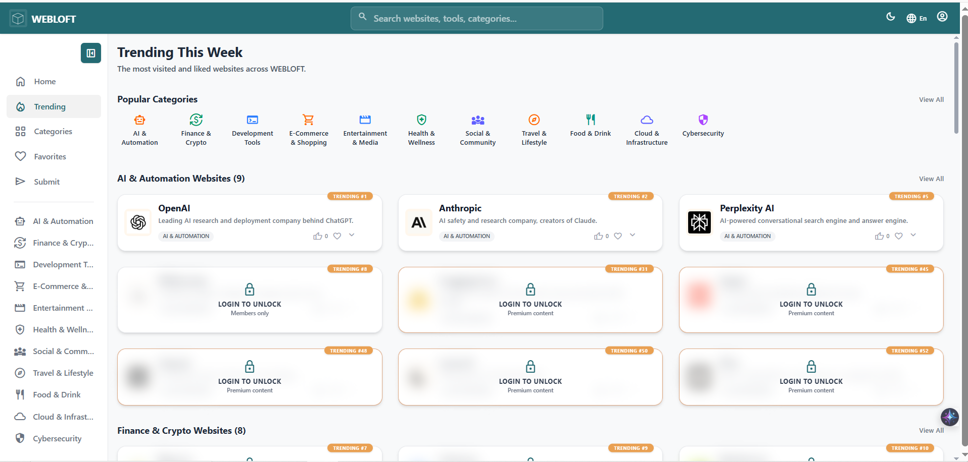 WEBLOFT - Screenshot 3 showing product features and functionality