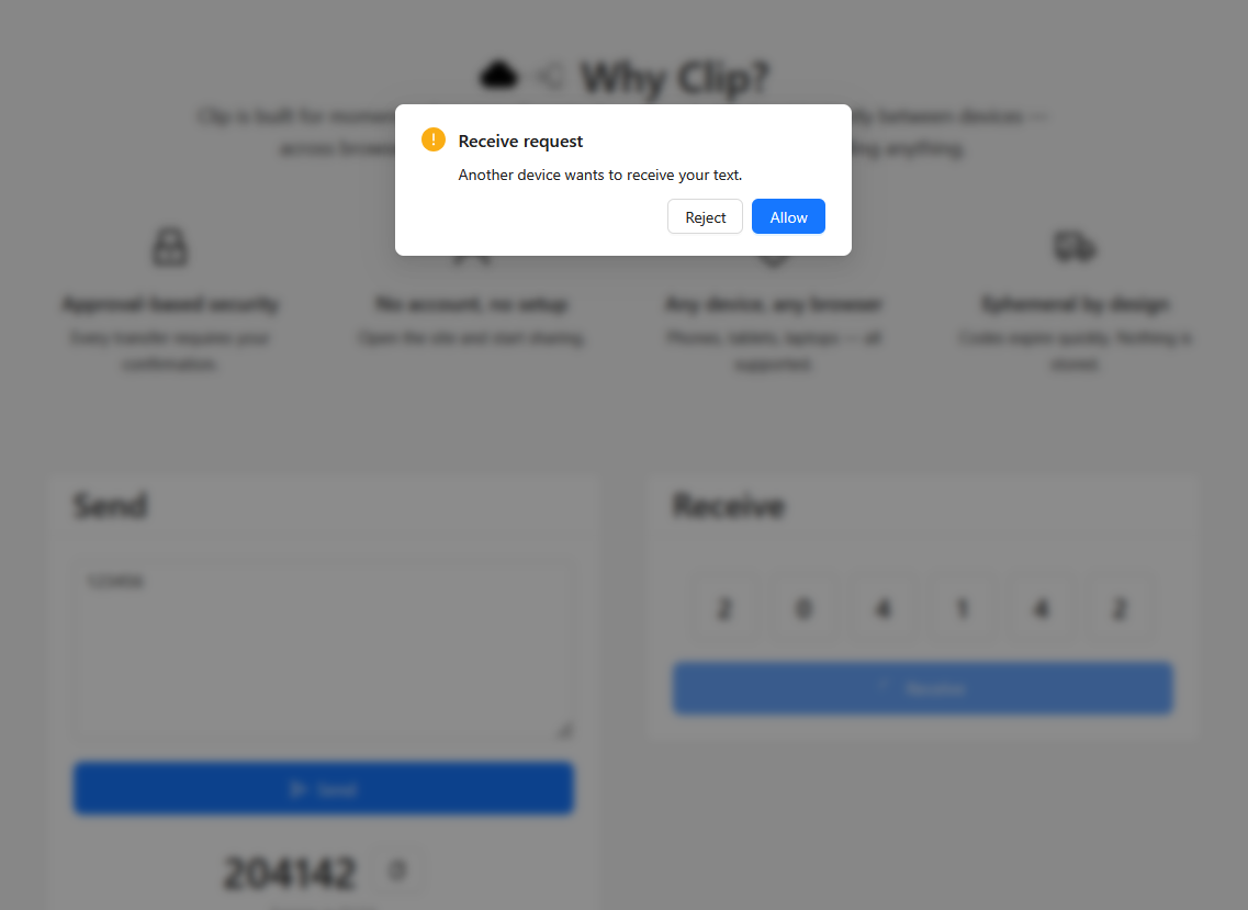Clip — Send text between devices - Screenshot 3 showing product features and functionality