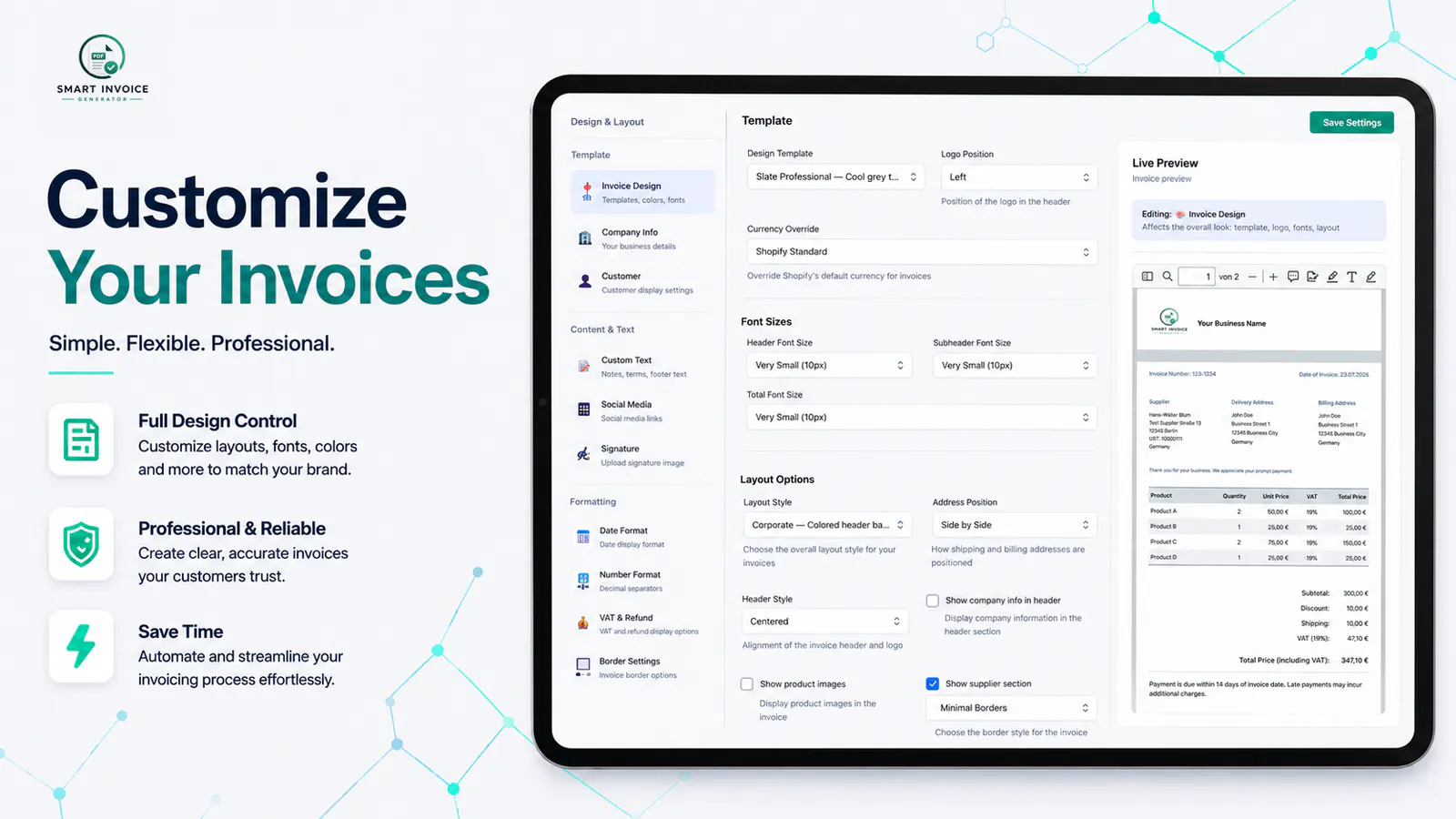 Smart Invoice PDF & Mail Bill gallery image