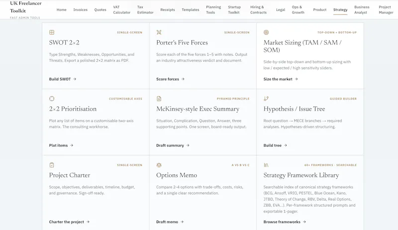 UK Freelancer Toolkit screenshot 2