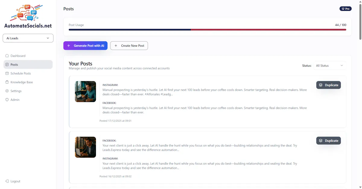 Fully Autonomous Social Media Management