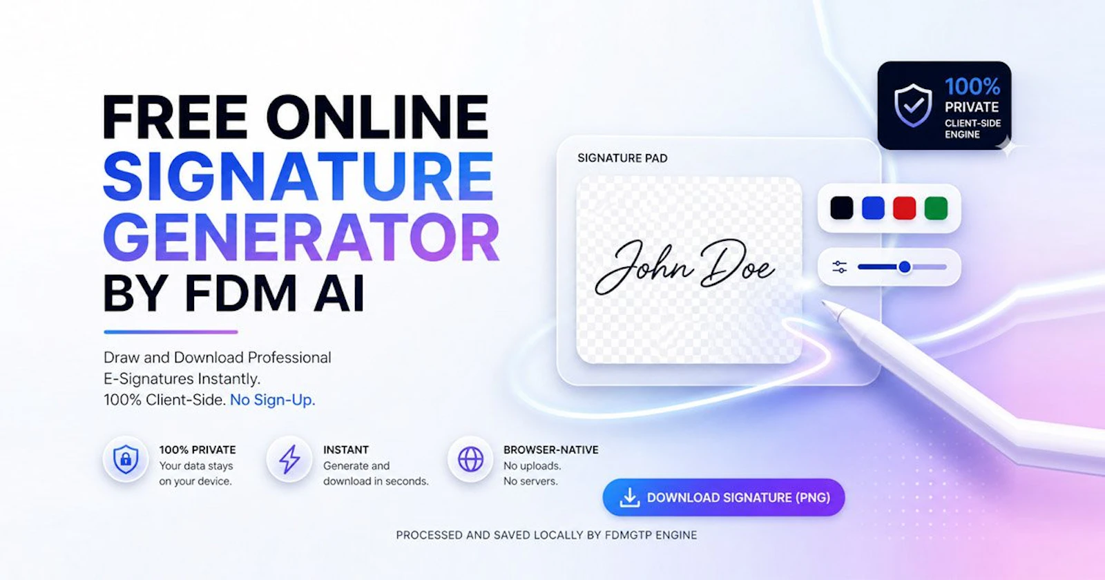 Online Signature Generator by FDM AI screenshot 1