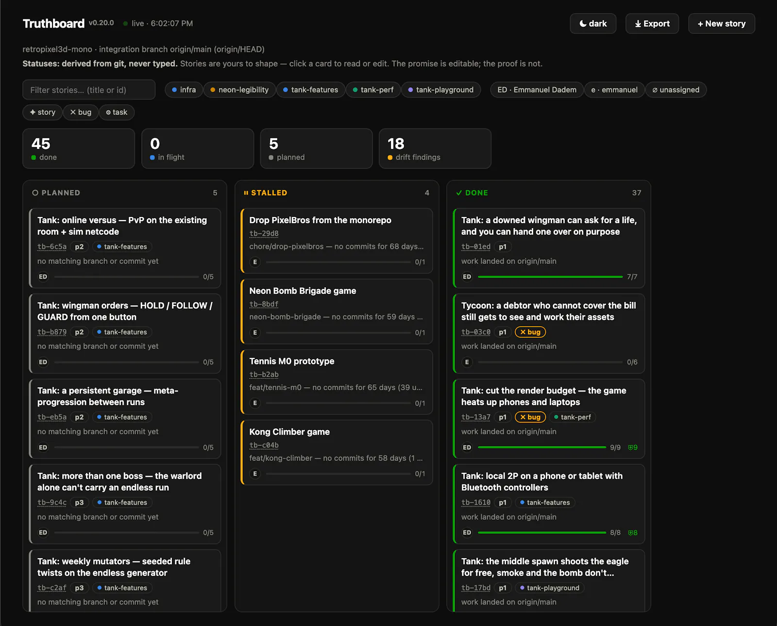 Truthboard screenshot 1