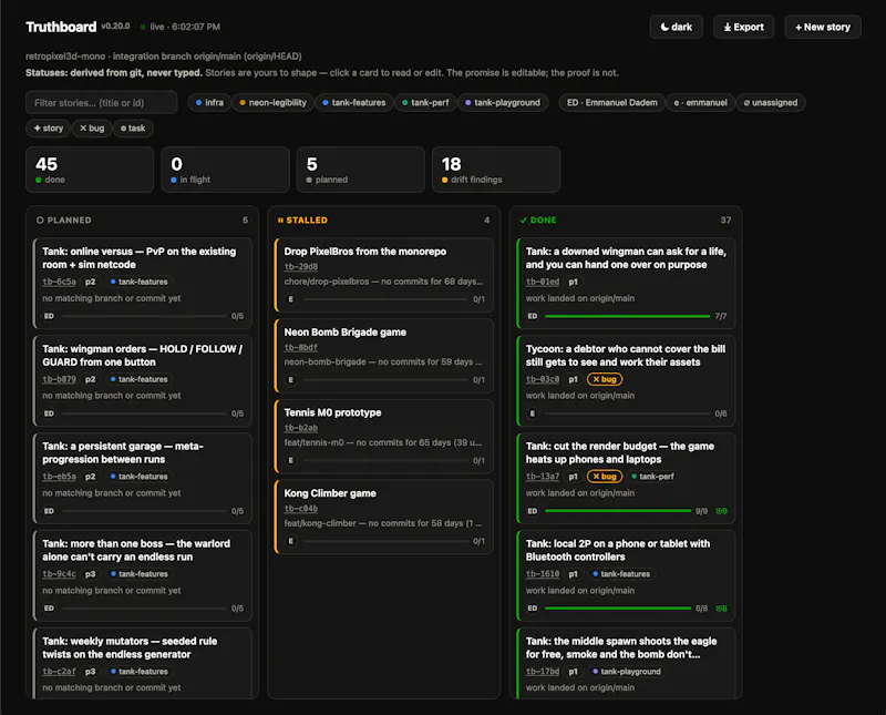 Truthboard screenshot 1