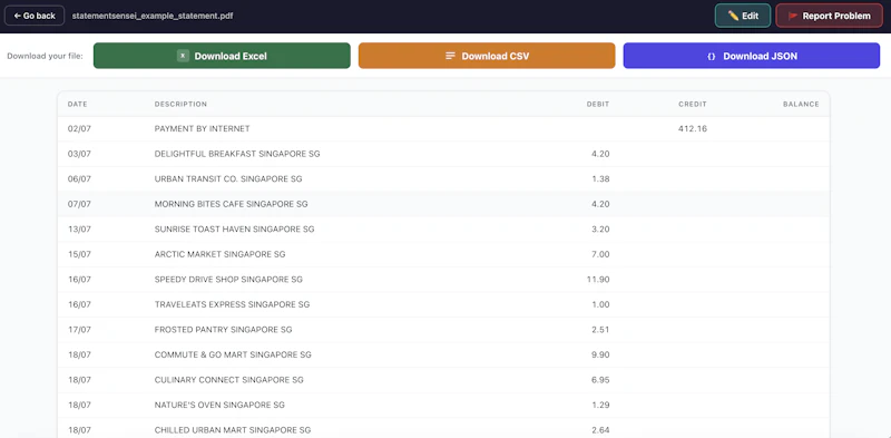 Bank Statement Engine screenshot 3