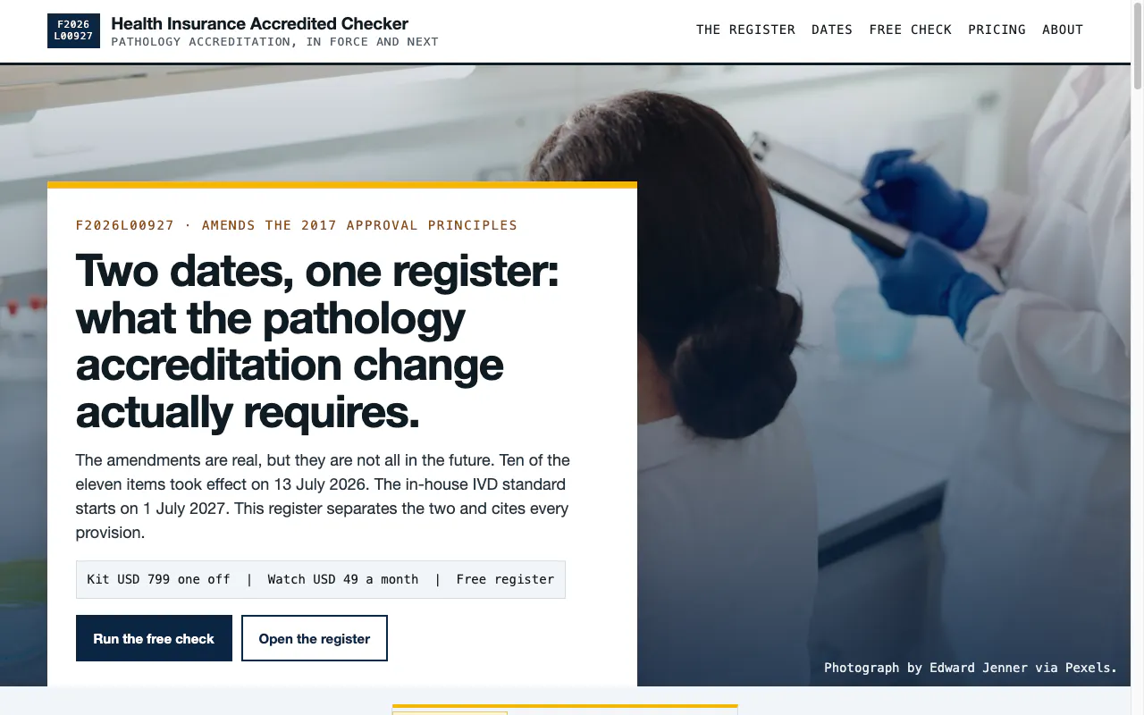 Health Insurance Accredited Checker gallery image