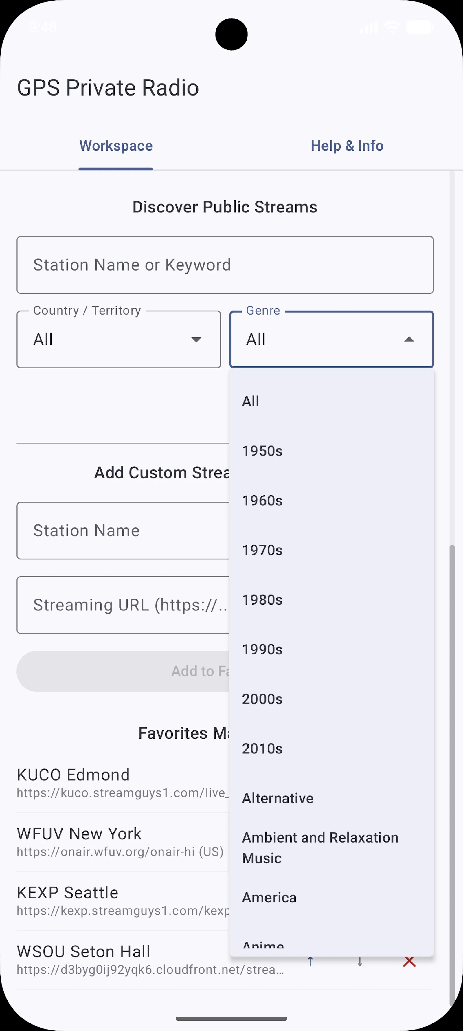 GPS Radio: Private Streamer screenshot 6