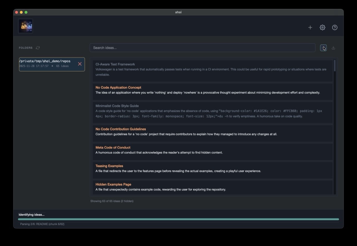 ahai - Screenshot 2 showing product features and functionality