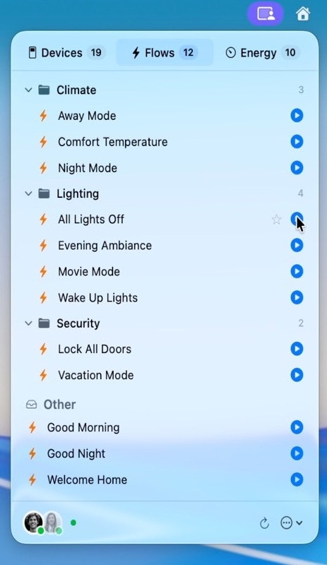 HomeBar for Homey Pro - Screenshot 4 showing product features and functionality
