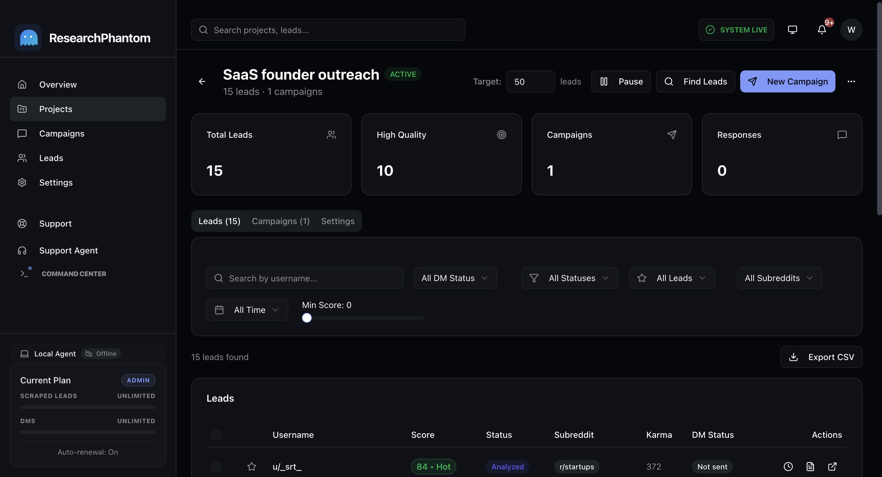ResearchPhantom - Screenshot 3 showing product features and functionality