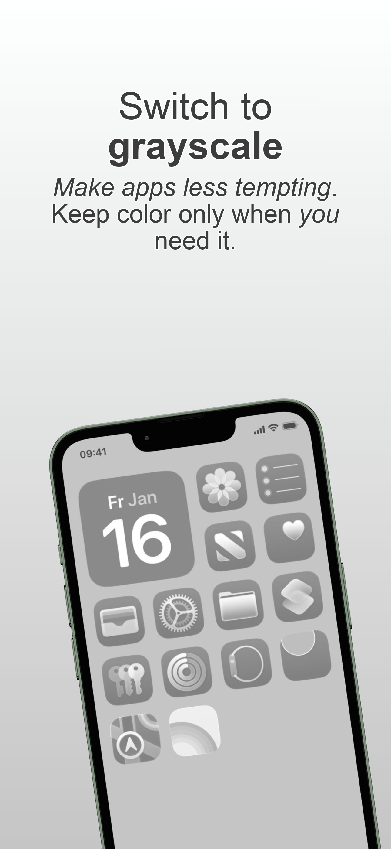 StayGray: Grayscale for less screen time media 2