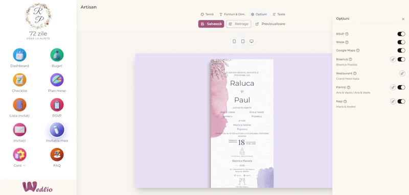 Wedlio.app screenshot 2