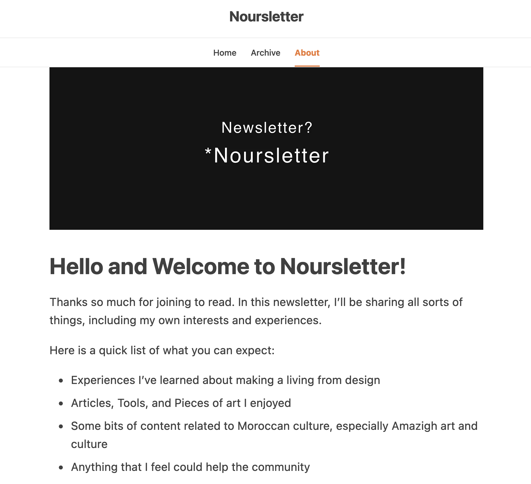 Nour Letter - 디자인, 예술 및 생산성에 대한 주간 뉴스 레터. 미디어 1