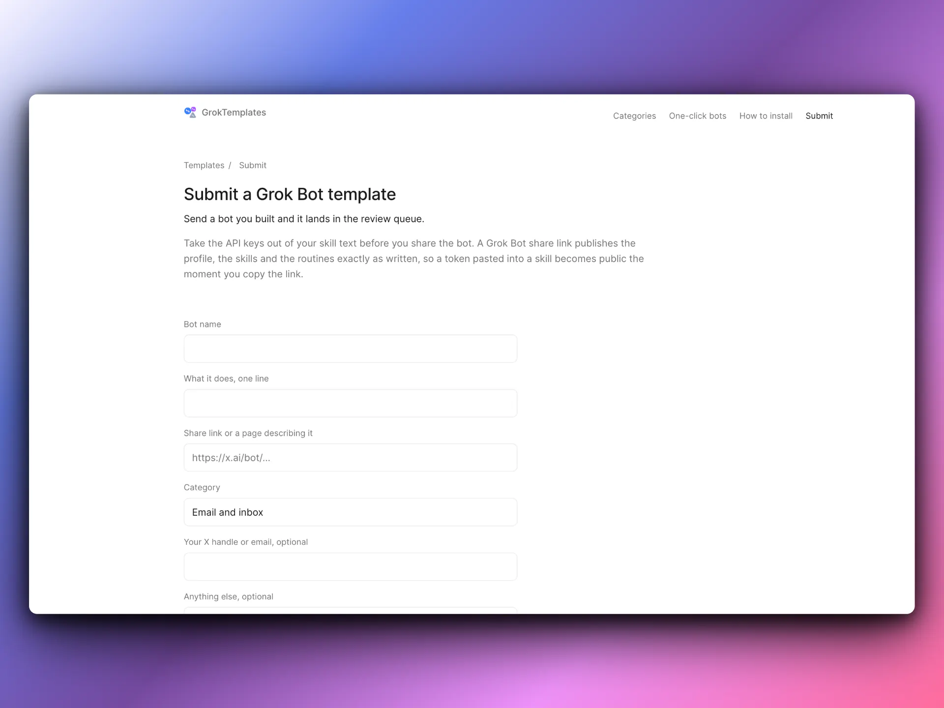 GrokTemplates gallery image