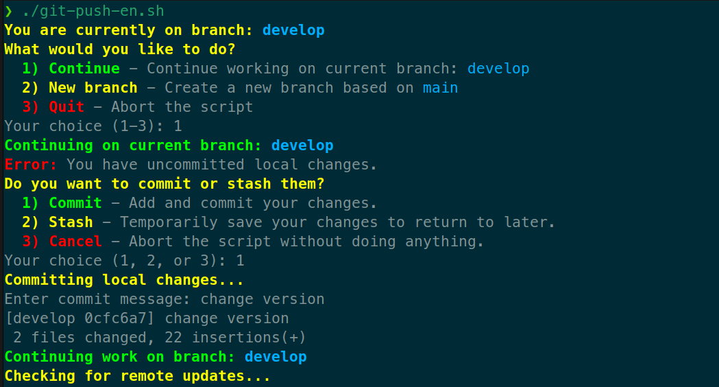 Gitpush - Git Workflow Automation Script