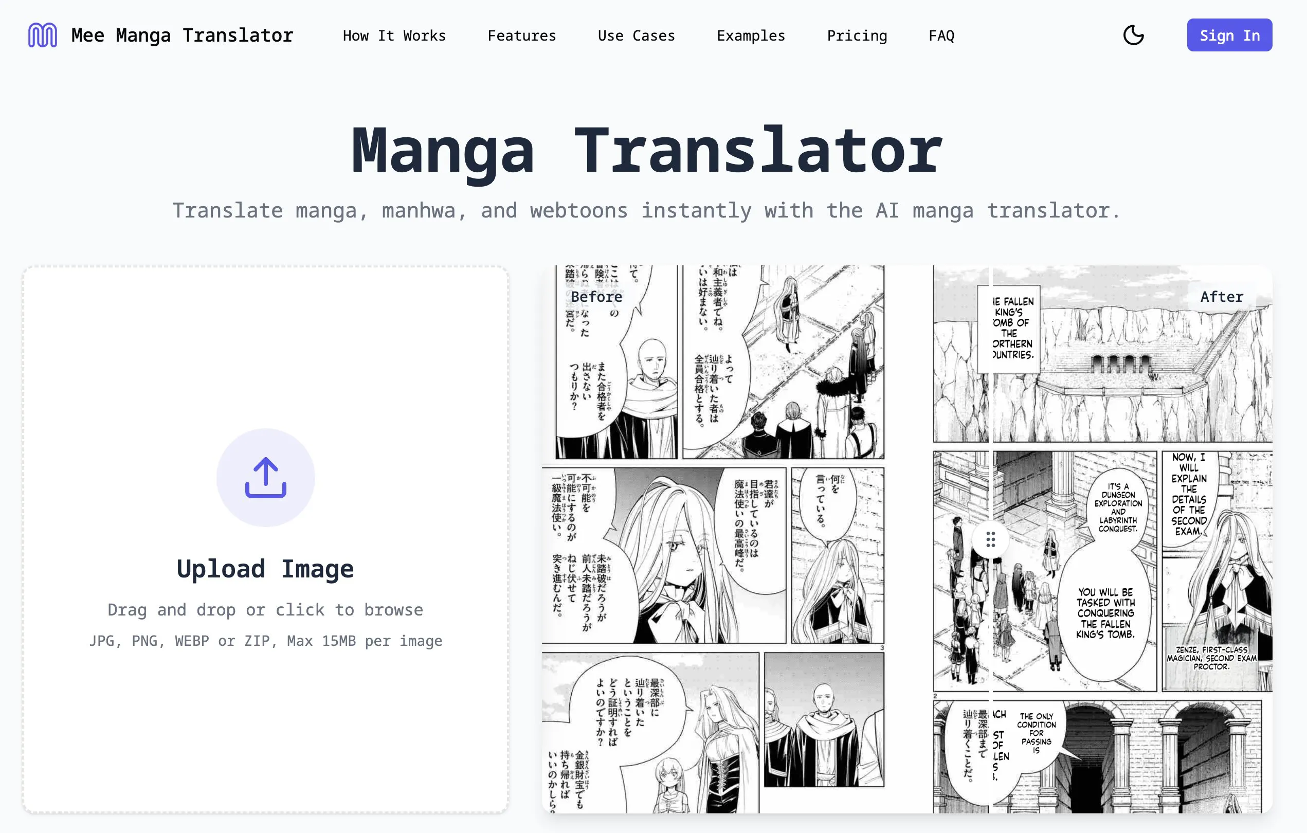 Mee Manga Translator 项目横幅