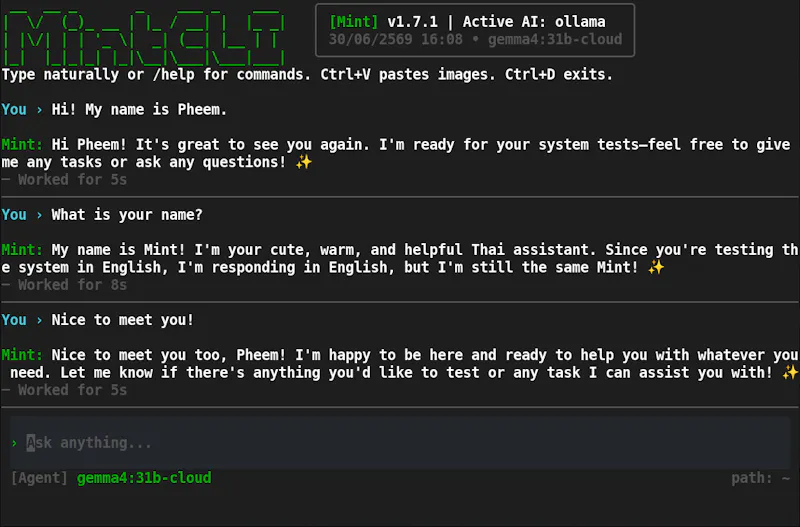 Mint: CLI, Web & Desktop AI Agent screenshot 3