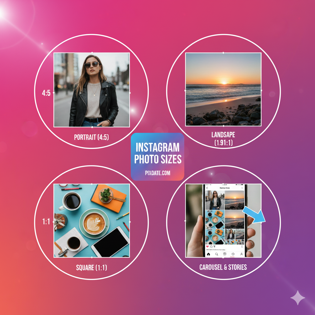 Média Resizer photo Instagram - Redimensionner des photos pour les publications Instagram, les histoires, le profil de bobines DP 1