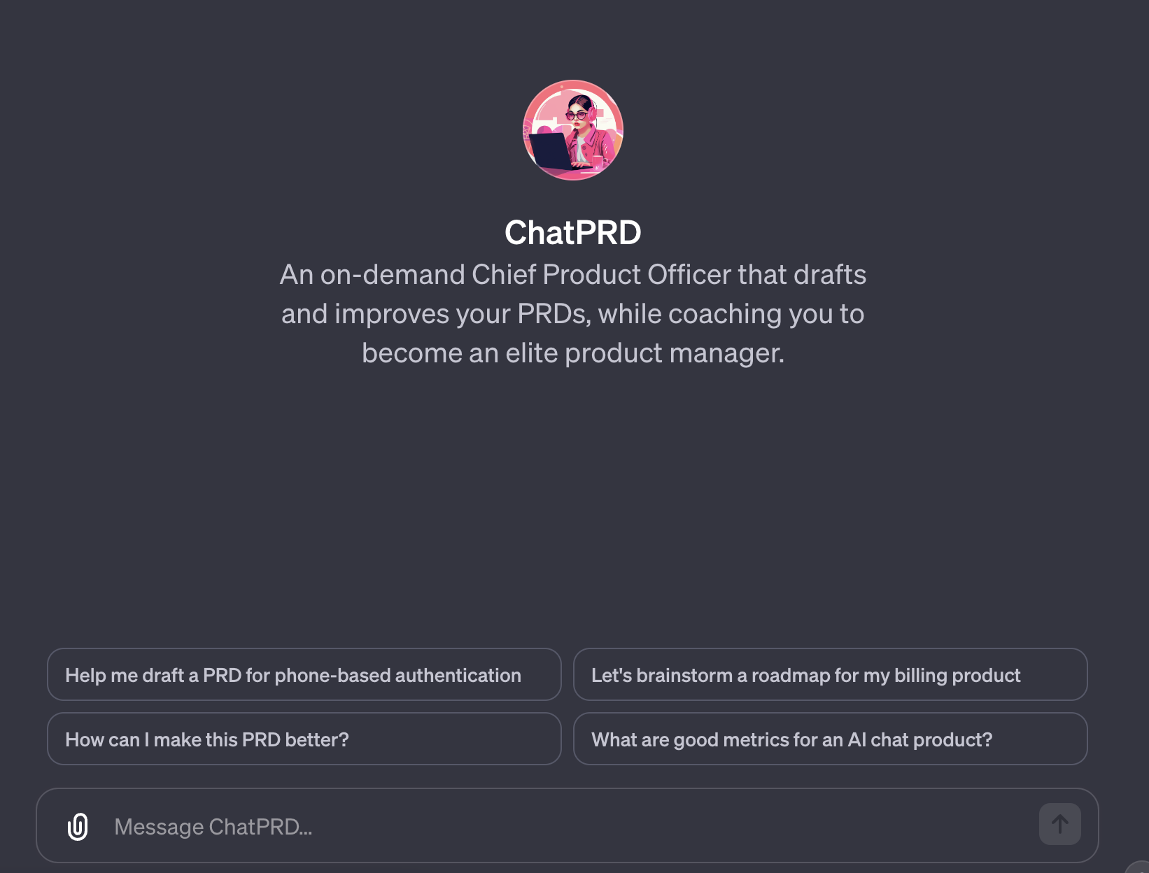 startuptile ChatPRD-On-demand Chief Product Officer who drafts & fixes your PRDs