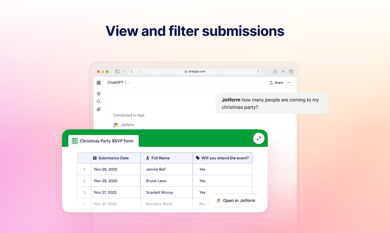 Jotform ChatGPT App gallery image