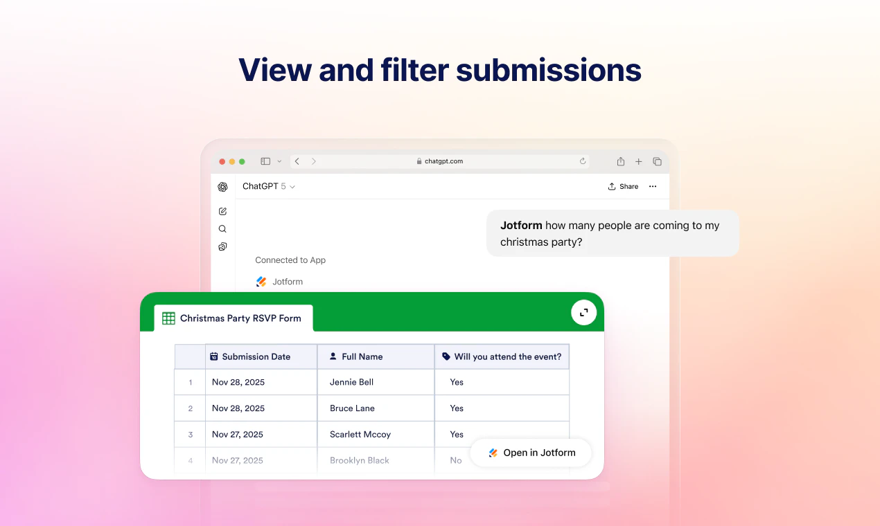 Jotform ChatGPT App screenshot 4