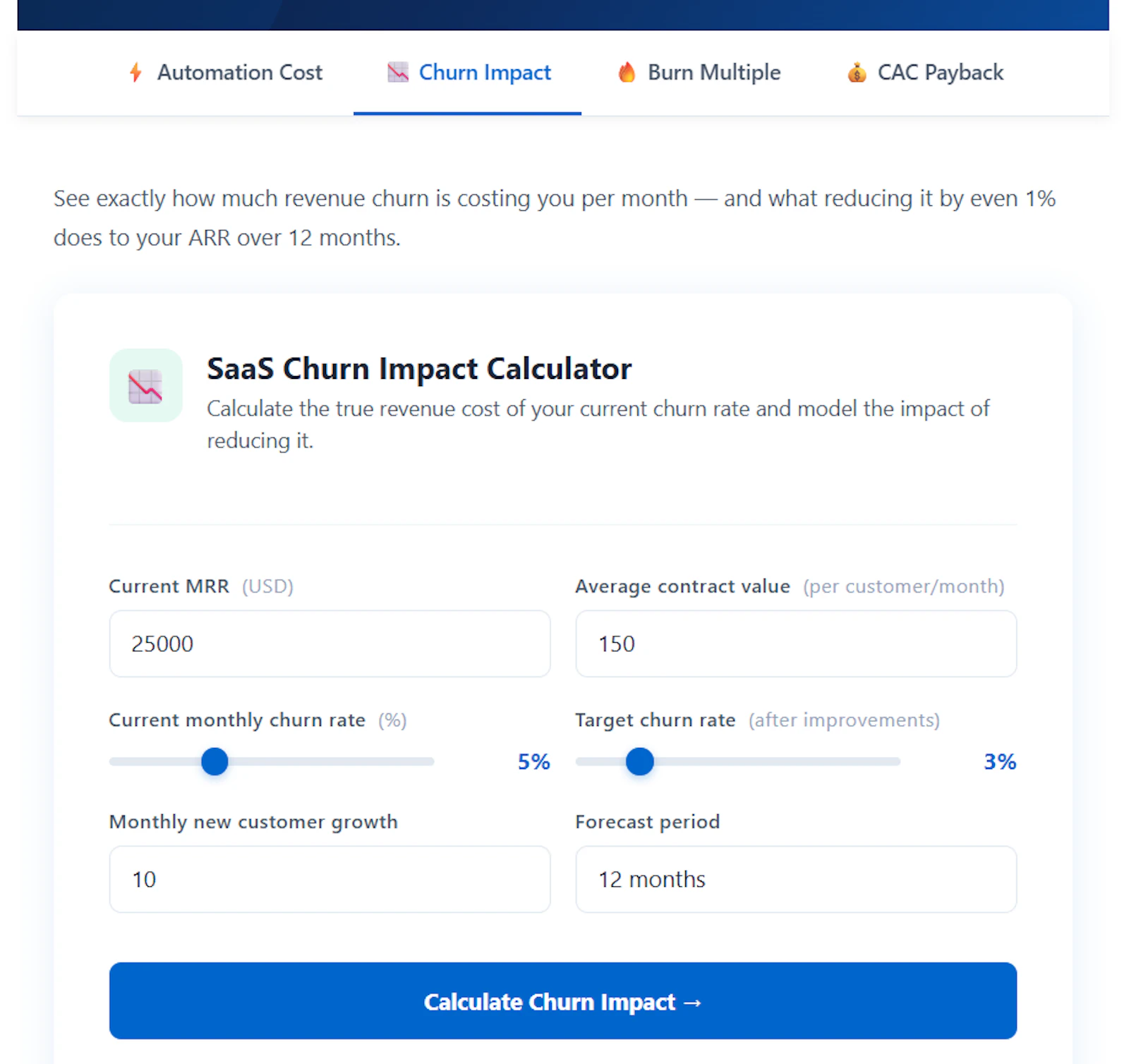 Automaiva SaaS Calculators screenshot 5