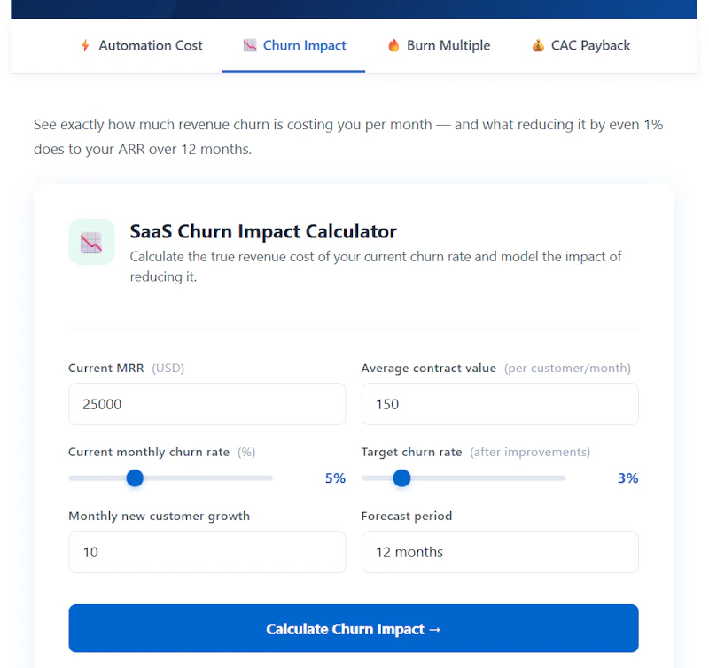 Automaiva SaaS Calculators screenshot 5