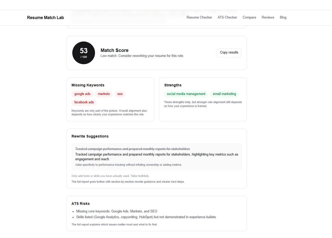 Resume Match Lab gallery image