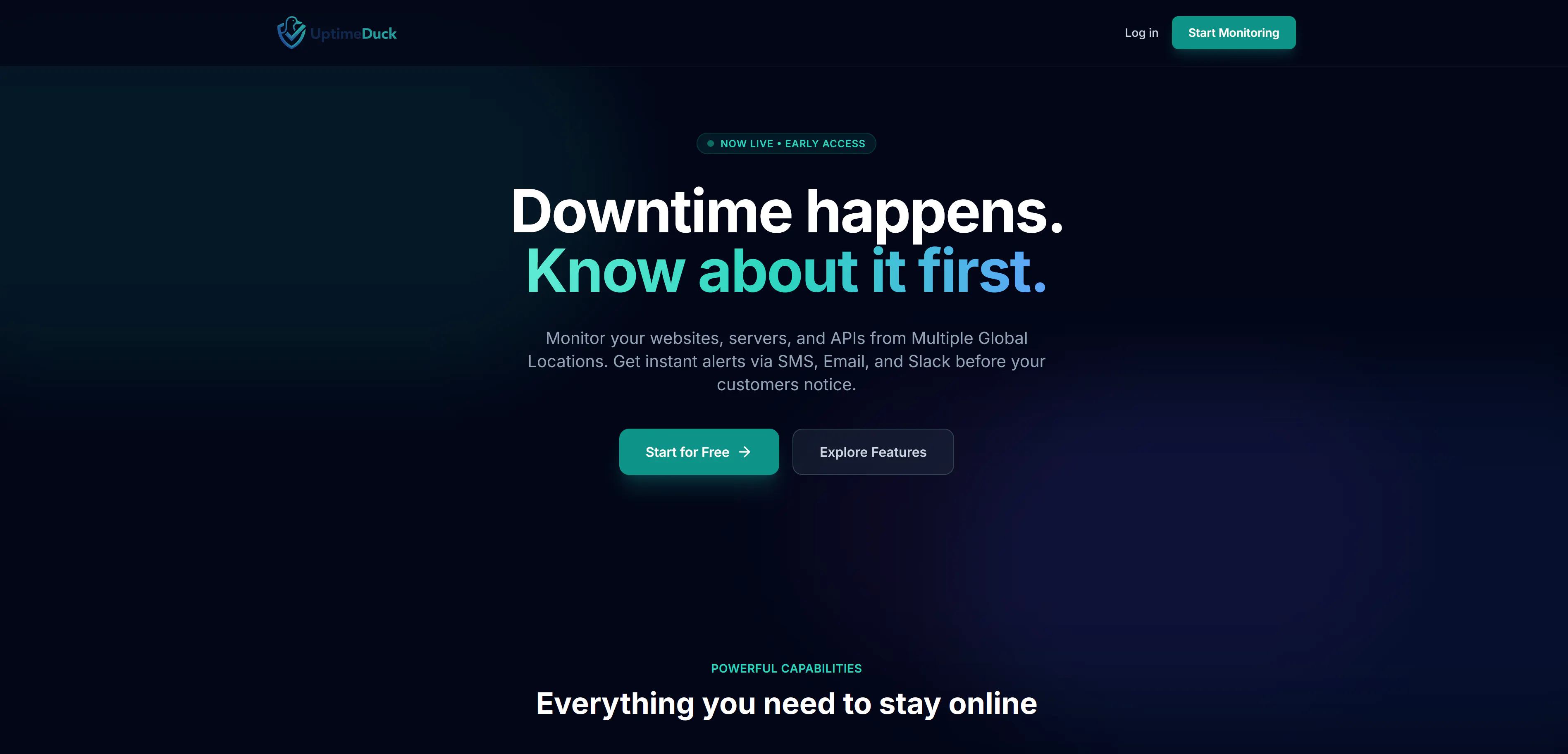 Banner del producto UptimeDuck