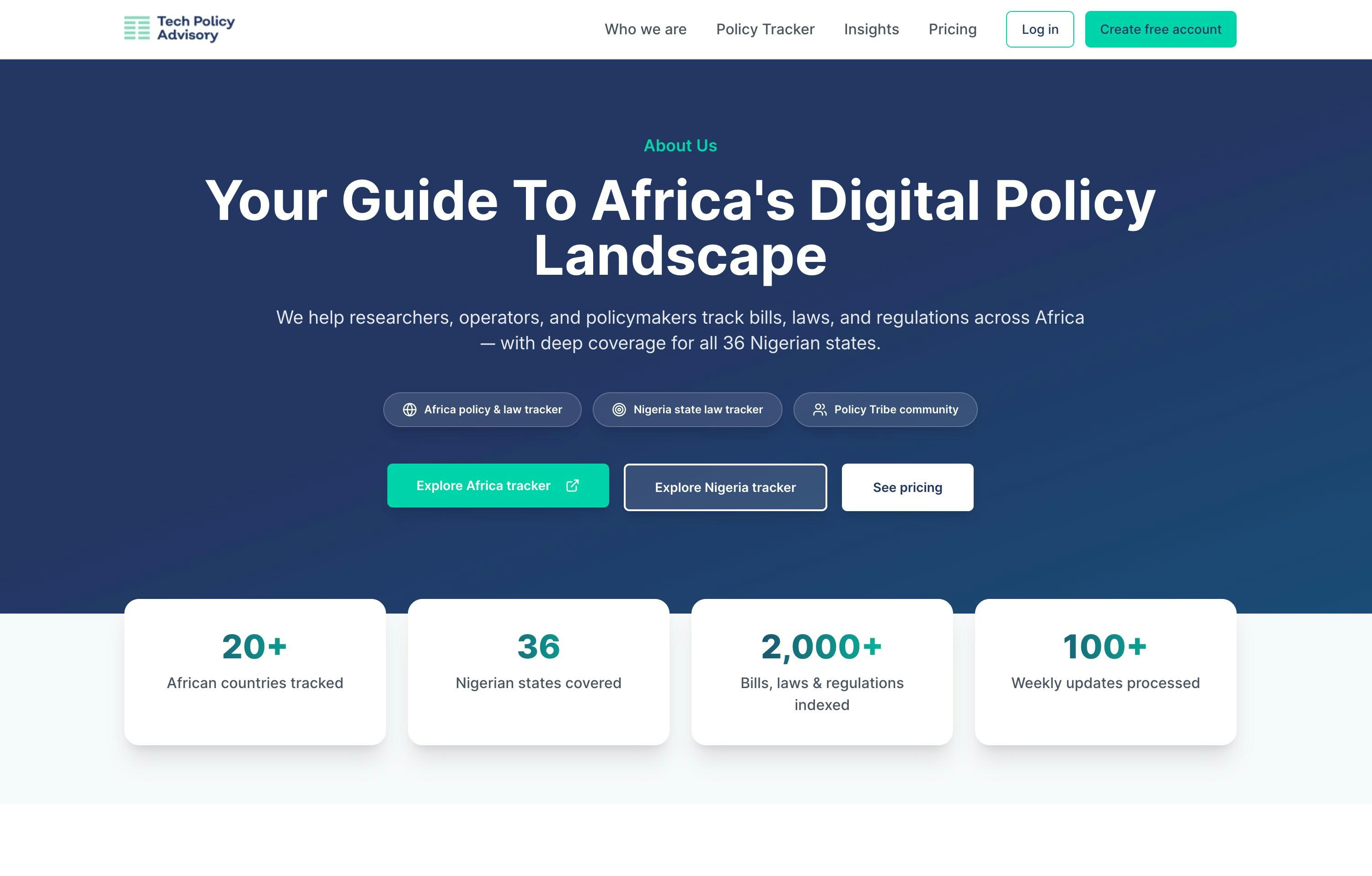 Tech Policy Advisory - Screenshot 3 showing product features and functionality