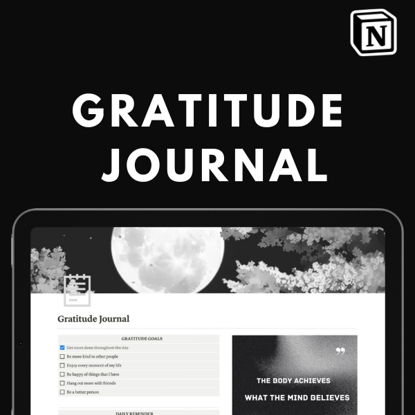 Notion Gratitude Journal Template