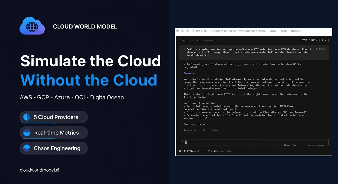 startuptile Cloud World Model-Simulate AWS GCP & DigitalOcean without paying the bill