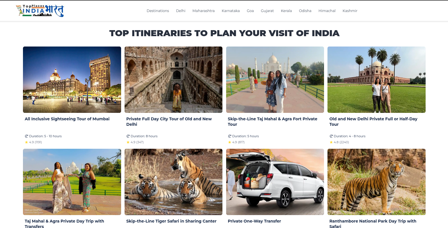 TopPlacesIndia.com - यात्रा गाइड, आकर्षण और छिपे हुए रत्न मीडिया 2