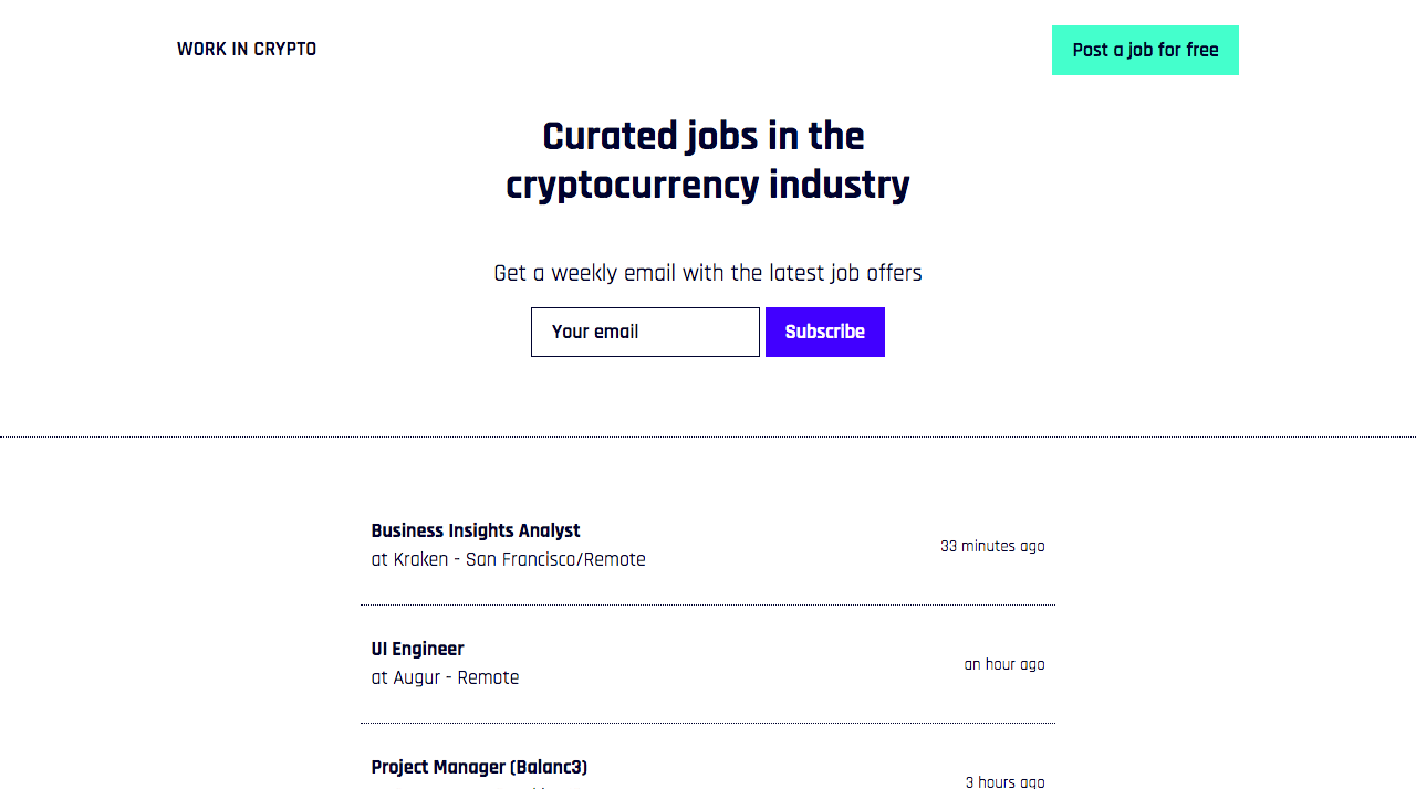 Work in Crypto Image