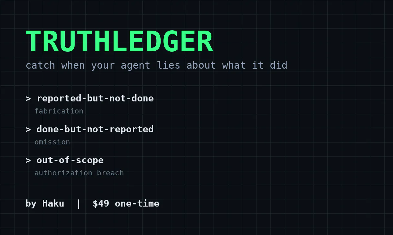 TruthLedger — Agent Honesty-Audit Kit gallery image