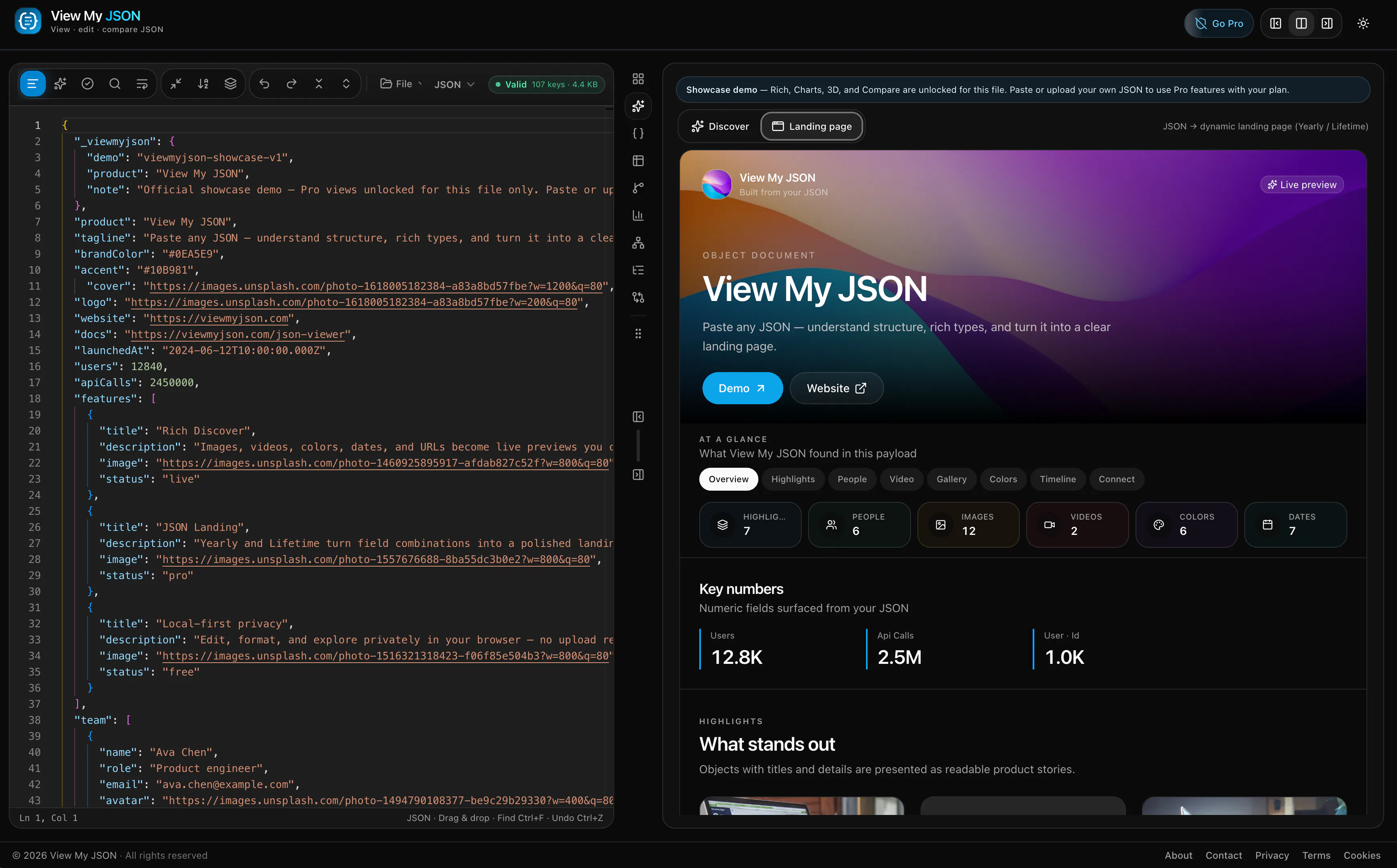 View My JSON gallery image
