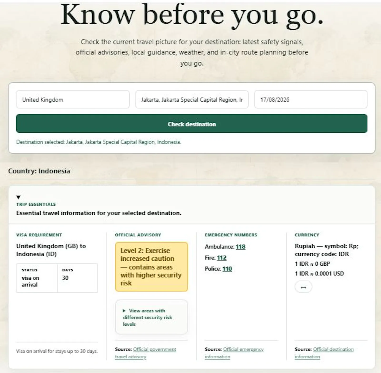 Travel Risk Checker screenshot 3